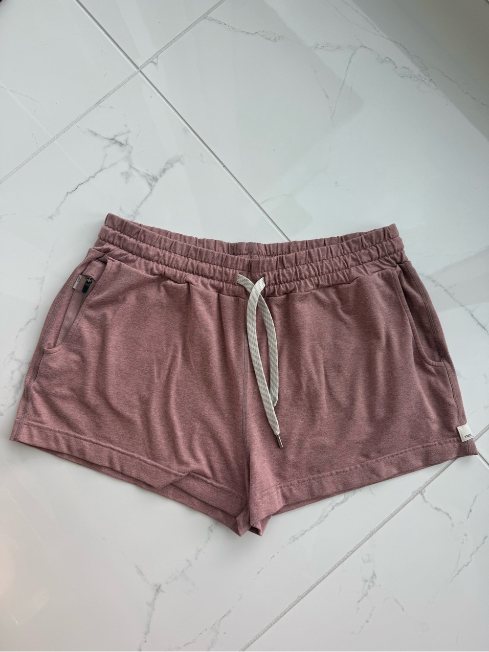 Vuori Women's Stretch Lounge Shorts in Mauve Pink